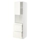 METOD / MAXIMERA High cab f micro w door/3 drawers, white/Vallstena white, 60x60x220 cm