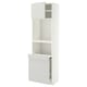 METOD / MAXIMERA High cab w pull-out storage/1 door, white/Aspudden light grey, 60x41x200 cm