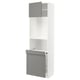 METOD / MAXIMERA High cab w pull-out storage/1 door, white/Bodbyn grey, 60x41x200 cm