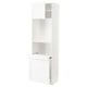 METOD / MAXIMERA High cab w pull-out storage/1 door, white Enköping/white wood effect, 60x41x200 cm