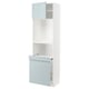 METOD / MAXIMERA High cab w pull-out storage/1 door, white/Kallarp light grey-blue, 60x41x200 cm
