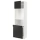 METOD / MAXIMERA High cab w pull-out storage/1 door, white/Nickebo matt anthracite, 60x41x200 cm