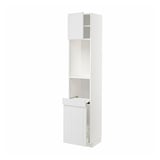METOD / MAXIMERA High cab w pull-out storage/1 door, white/Stensund white, 40x41x200 cm