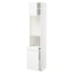 METOD / MAXIMERA High cab w pull-out storage/1 door, white/Voxtorp high-gloss/white, 40x41x200 cm