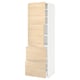 METOD / MAXIMERA High cabinet w 2 doors+2 drawers, white/Askersund light ash effect, 60x60x200 cm