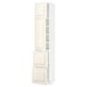METOD / MAXIMERA High cabinet w 2 doors+2 drawers, white/Bodbyn off-white, 40x41x200 cm