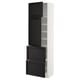 METOD / MAXIMERA High cabinet w 2 doors+2 drawers, white/Lerhyttan black stained, 60x41x200 cm