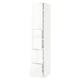 METOD / MAXIMERA High cabinet w 2 doors+2 drawers, white/Ringhult white, 40x60x220 cm