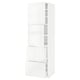 METOD / MAXIMERA High cabinet w 2 doors+2 drawers, white/Ringhult white, 60x60x200 cm