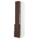 METOD / MAXIMERA High cabinet w 2 doors+2 drawers, white/Sinarp brown, 40x60x220 cm
