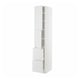 METOD / MAXIMERA High cabinet w 2 doors+2 drawers, white/Stensund white, 40x60x220 cm