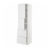 METOD / MAXIMERA High cabinet w 2 doors+2 drawers, white/Stensund white, 60x60x220 cm