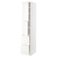 METOD / MAXIMERA High cabinet w 2 doors+2 drawers, white/Vallstena white, 40x60x220 cm