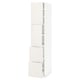 METOD / MAXIMERA High cabinet w 2 doors+2 drawers, white/Veddinge white, 40x60x200 cm