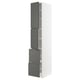 METOD / MAXIMERA High cabinet w 2 doors+2 drawers, white/Voxtorp dark grey, 40x60x220 cm
