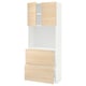 METOD / MAXIMERA High cabinet w shelves/2 drawers, white/Askersund light ash effect, 80x41x200 cm