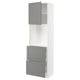 METOD / MAXIMERA High cabinet w shelves/2 drawers, white/Bodbyn grey, 60x41x200 cm