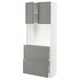 METOD / MAXIMERA High cabinet w shelves/2 drawers, white/Bodbyn grey, 80x41x200 cm