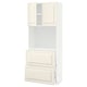 METOD / MAXIMERA High cabinet w shelves/2 drawers, white/Bodbyn off-white, 80x41x200 cm