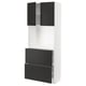 METOD / MAXIMERA High cabinet w shelves/2 drawers, white/Nickebo matt anthracite, 80x41x200 cm