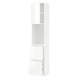 METOD / MAXIMERA High cabinet w shelves/2 drawers, white/Ringhult white, 40x41x200 cm
