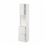 METOD / MAXIMERA High cabinet w shelves/2 drawers, white/Stensund white, 40x41x200 cm