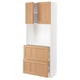 METOD / MAXIMERA High cabinet w shelves/2 drawers, white/Vedhamn oak, 80x41x200 cm