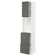 METOD / MAXIMERA High cabinet w shelves/2 drawers, white/Voxtorp dark grey, 40x41x200 cm