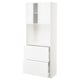 METOD / MAXIMERA High cabinet w shelves/2 drawers, white/Voxtorp high-gloss/white, 80x41x200 cm