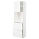 METOD / MAXIMERA High cabinet w shelves/2 drawers, white/Voxtorp high-gloss/white, 60x41x200 cm