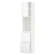 METOD / MAXIMERA High cabinet w shelves/2 drawers, white/Voxtorp matt white, 40x41x200 cm
