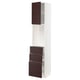 METOD / MAXIMERA High cabinet w shelves/3 drawers, white Askersund/dark brown ash effect, 40x41x200 cm