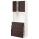 METOD / MAXIMERA High cabinet w shelves/3 drawers, white Askersund/dark brown ash effect, 80x41x200 cm