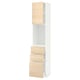 METOD / MAXIMERA High cabinet w shelves/3 drawers, white/Askersund light ash effect, 40x41x200 cm