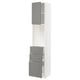 METOD / MAXIMERA High cabinet w shelves/3 drawers, white/Bodbyn grey, 40x41x200 cm