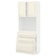 METOD / MAXIMERA High cabinet w shelves/3 drawers, white/Bodbyn off-white, 80x41x200 cm
