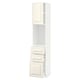 METOD / MAXIMERA High cabinet w shelves/3 drawers, white/Bodbyn off-white, 40x41x200 cm