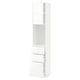 METOD / MAXIMERA High cabinet w shelves/3 drawers, white/Ringhult white, 40x41x200 cm