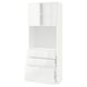 METOD / MAXIMERA High cabinet w shelves/3 drawers, white/Ringhult white, 80x41x200 cm