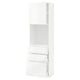 METOD / MAXIMERA High cabinet w shelves/3 drawers, white/Ringhult white, 60x41x200 cm