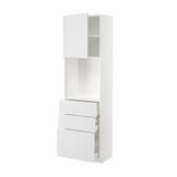 METOD / MAXIMERA High cabinet w shelves/3 drawers, white/Stensund white, 60x41x200 cm