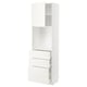 METOD / MAXIMERA High cabinet w shelves/3 drawers, white/Vallstena white, 60x41x200 cm