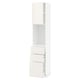 METOD / MAXIMERA High cabinet w shelves/3 drawers, white/Veddinge white, 40x41x200 cm