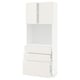 METOD / MAXIMERA High cabinet w shelves/3 drawers, white/Veddinge white, 80x41x200 cm
