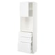 METOD / MAXIMERA High cabinet w shelves/3 drawers, white/Voxtorp high-gloss/white, 60x41x200 cm