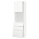 METOD / MAXIMERA High cabinet w shelves/3 drawers, white/Voxtorp matt white, 60x41x200 cm