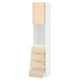 METOD / MAXIMERA High cabinet w shelves/4 drawers, white/Askersund light ash effect, 40x41x200 cm