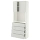 METOD / MAXIMERA High cabinet w shelves/4 drawers, white/Aspudden light grey, 80x41x200 cm