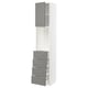 METOD / MAXIMERA High cabinet w shelves/4 drawers, white/Bodbyn grey, 40x41x200 cm
