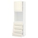 METOD / MAXIMERA High cabinet w shelves/4 drawers, white/Bodbyn off-white, 60x41x200 cm